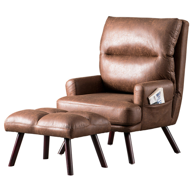 Oliver Behrends 29.52'' Wide Tufted Lounge Chair and Ottoman